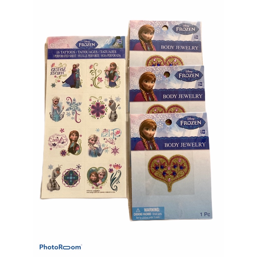 Frozen Anna and Elsa Temporary Tattoo Lot